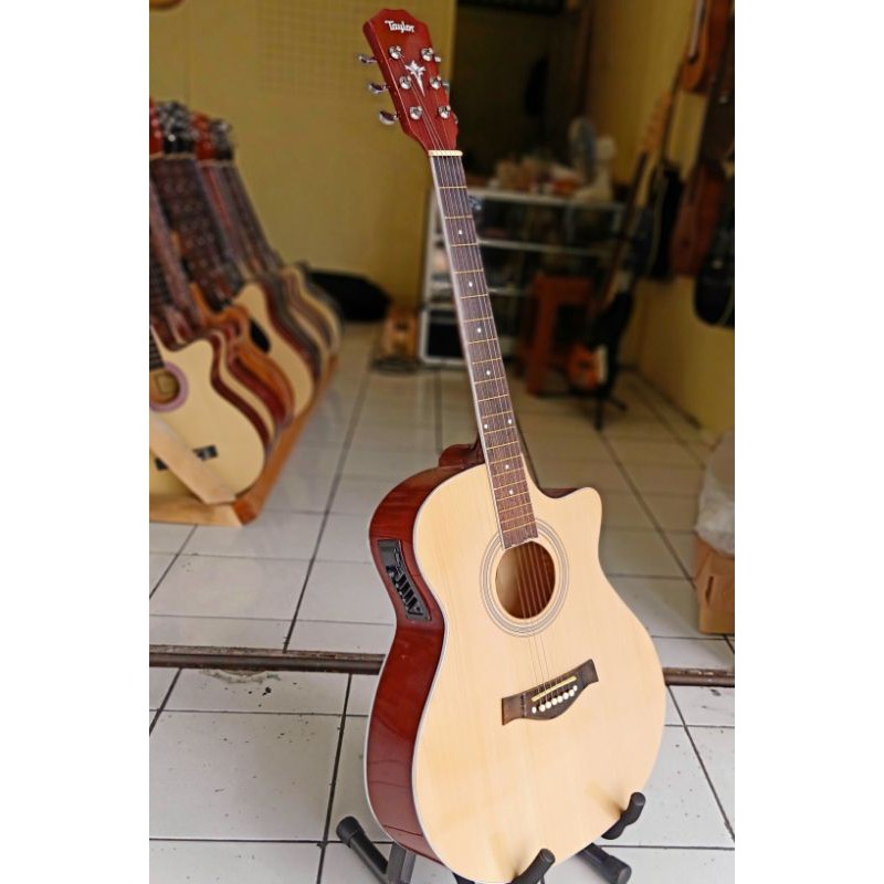 Gitar Akustik elektrik taylor bonus tas gitar