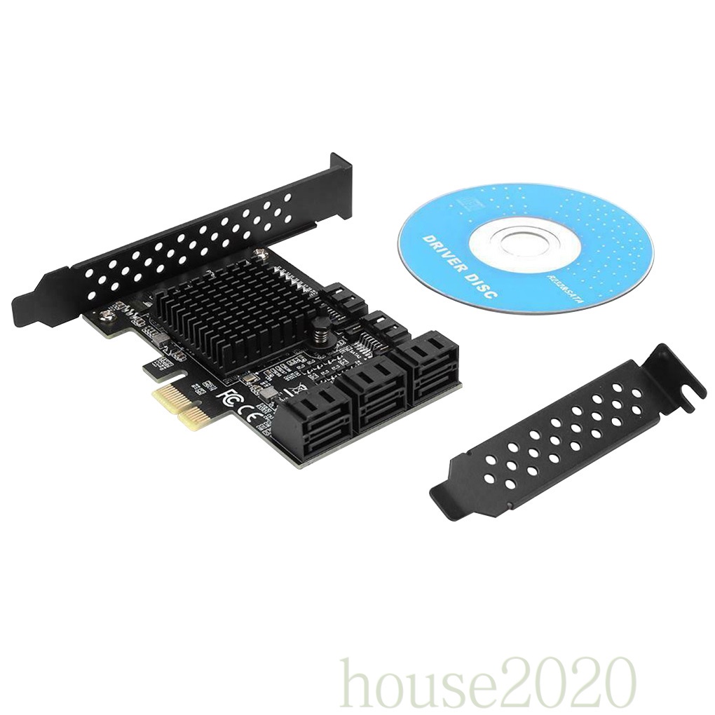 [HOUSE2020]SATA Expansion Card PCI-E Ix 8-port SATA 3.0 Expansion Board with 6Gpbs Transmission Speed