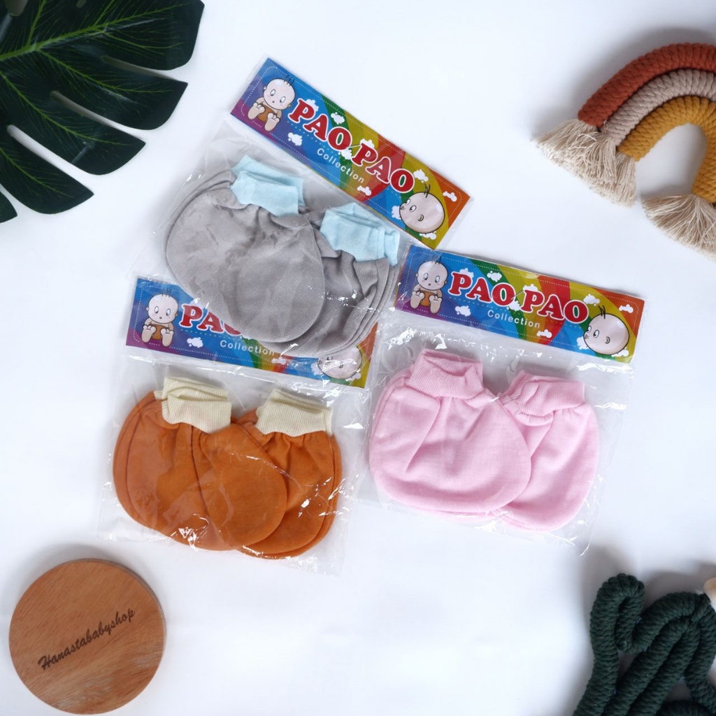 1 Set Sarung Tangan dan Kaki Bayi Newborn Baru Lahir Sarung Tangan dan Kaki Polos