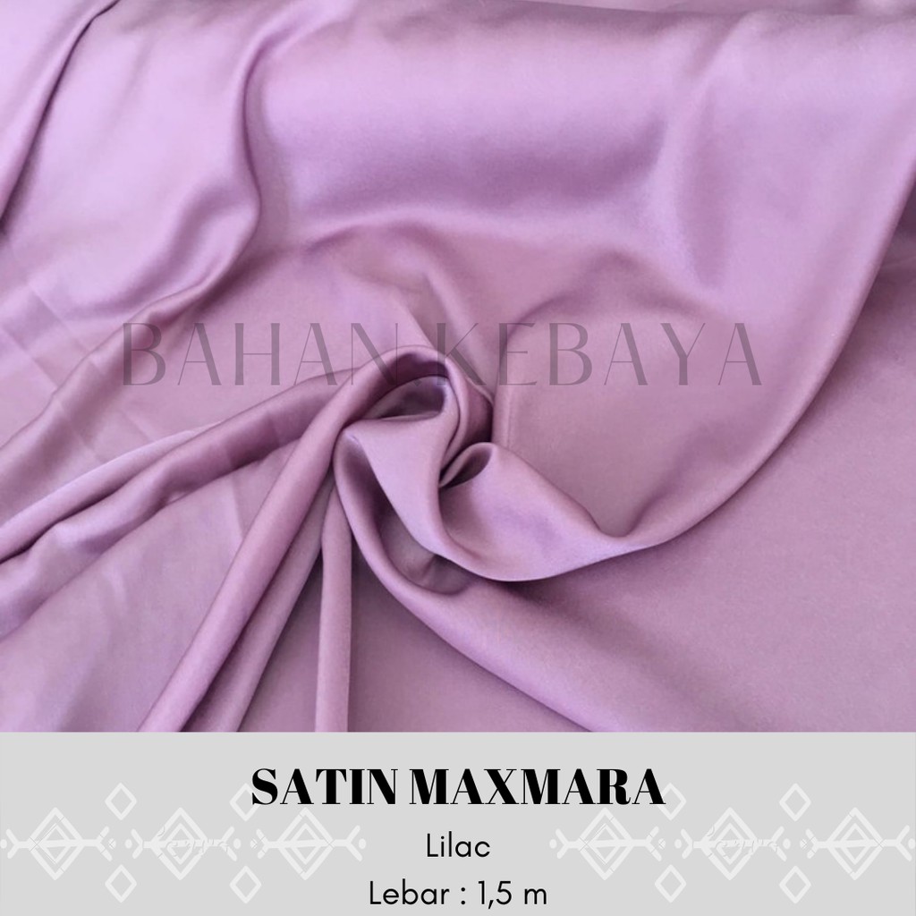 Kain Satin Bahan Maxmara Warna Lilac dan Taro