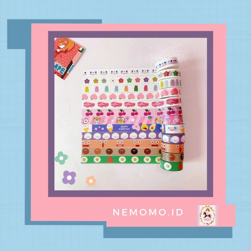 Isolasi Motif Korea Washi tape