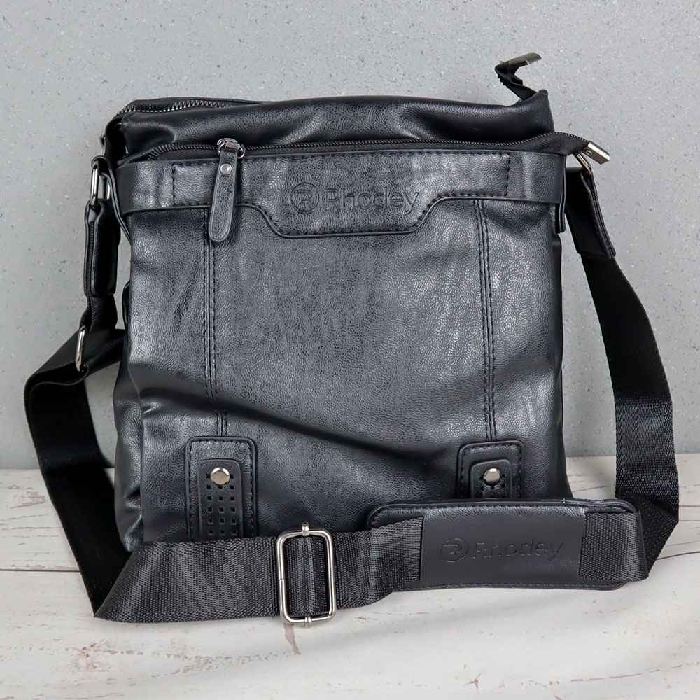 Rhodey Tas Selempang Messenger Crossbody Bag Pria - 15036 - Black