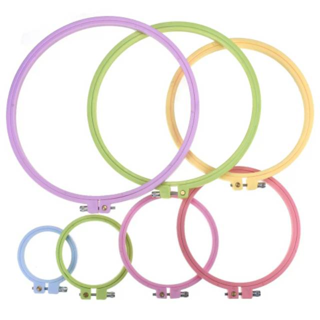 Pemindangan plastik colorfull/ ring sulam plastik 1set 7pcs