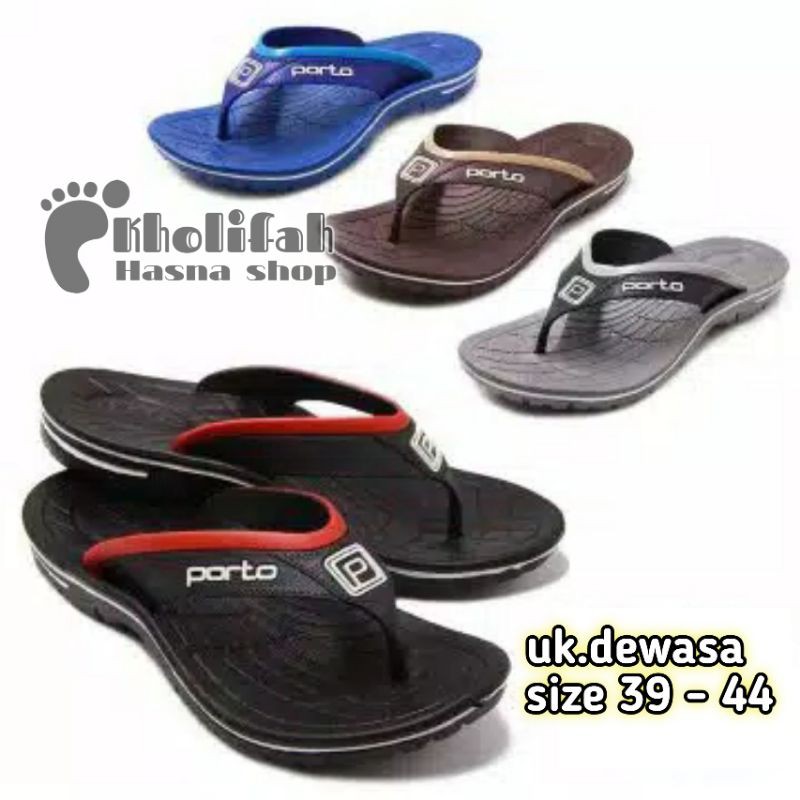 SANDAL JEPIT PRIA DEWASA PORTO JEPIT CASUAL DEWASA 39 - 44 (6b)