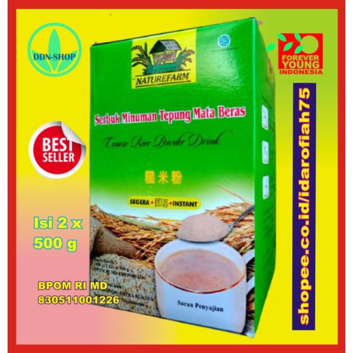 

CRP Bekatul Tepung Beras Merah Naturefarm 1Kg Instant Maag Asam Lambung Diet