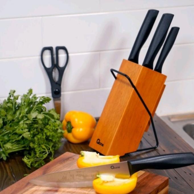 

Oxone Ox-983 6Pcs Pp Handle Knife Set With Rubber Wood Block E34Cgpjc3V