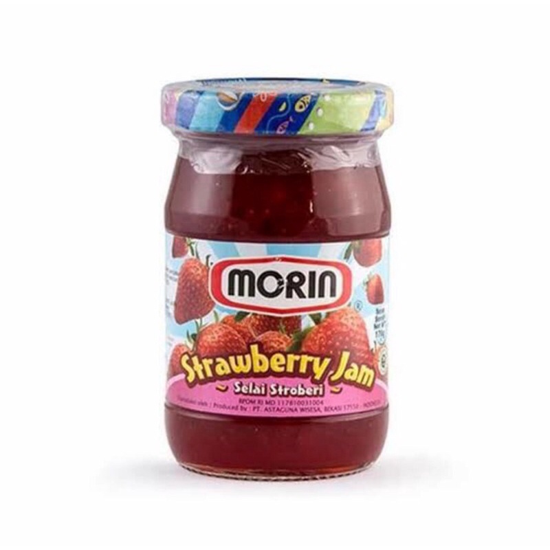 Morin Strawberry Jam 170gr Selai Stroberi Topping Roti Isian