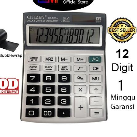 

[PRODUK Q9AF9] Kalkulator CT-933N 12 Digit - Calculator Check Dual 2 Power BDA