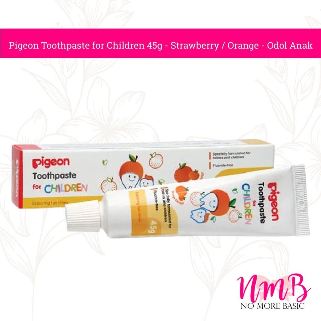 Pigeon Toothpaste for Children 45g - Strawberry / Orange - Odol Anak