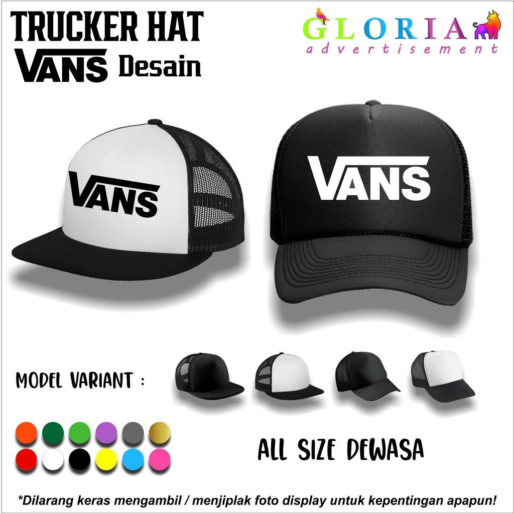 TOPI VANS TRUCKER / TOPI DISTRO