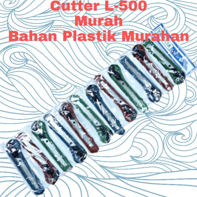 Cutter L-500 Ukuran Besar Pisau Kater L500 Murah Bahan Plastik Murahan Satuan atau Lusinan Tajam