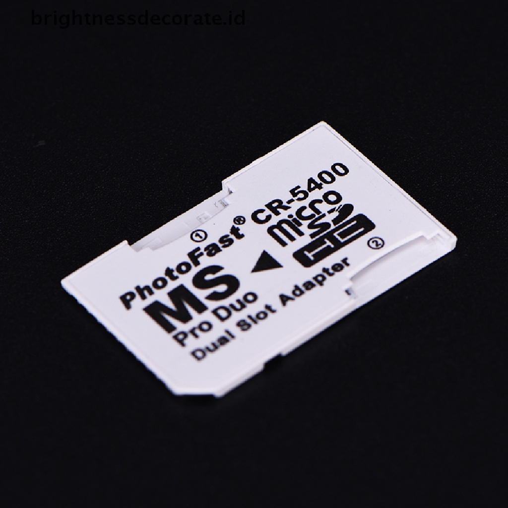 Adapter Card Reader Micro SDHC TF Ke Memory Stick MS Pro Duo 2 Slot Untuk PSP