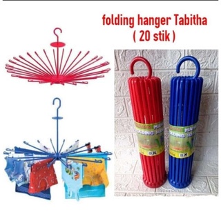 FOLDING HANGER BAJU / HANGER BAJU GANTUNG PUTAR 30/  HANGER BAJU GANTUNG PUTAR 20 STICKS FREE PACKING BUBBLE FBL