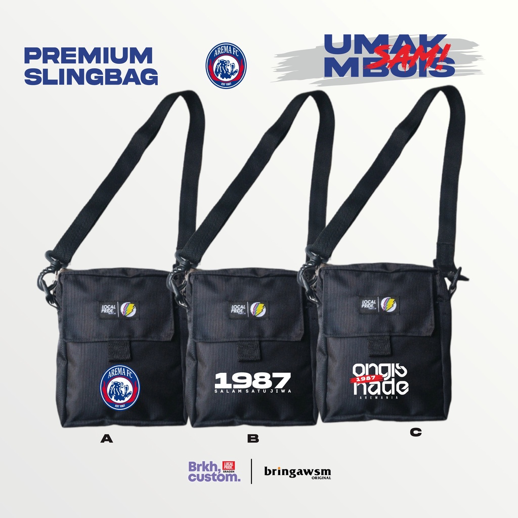 TAS SELEMPANG AREMA TAS AREMANIA TAS DISTRO TAS BOLA KAOS BOLA KAOS AREMA KAOS SUPORTER KAOS CASUAL BRKHCUSTOM