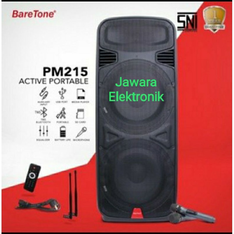 Speaker Aktif Portable Doble 15 inch Baretone PM-215 / PM215 /PM 215 Original