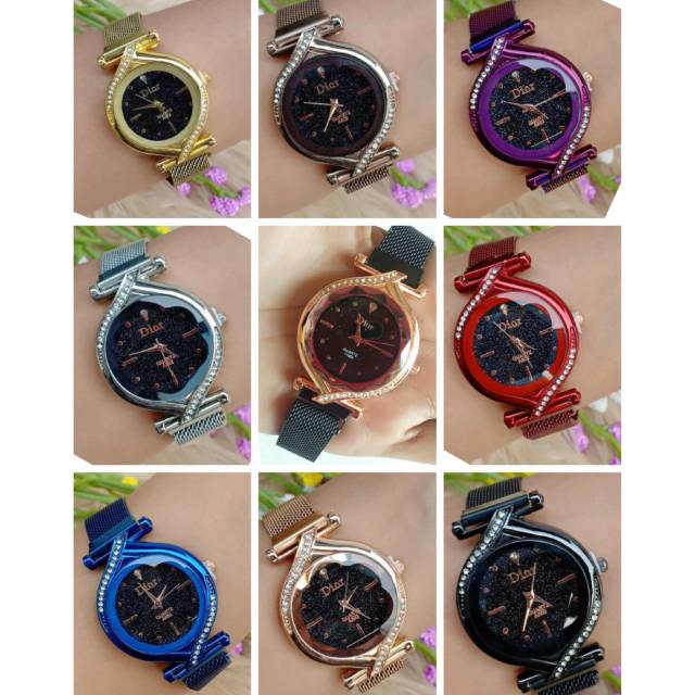 jam tangan tali pasir magnet 051 jam tangan wanita