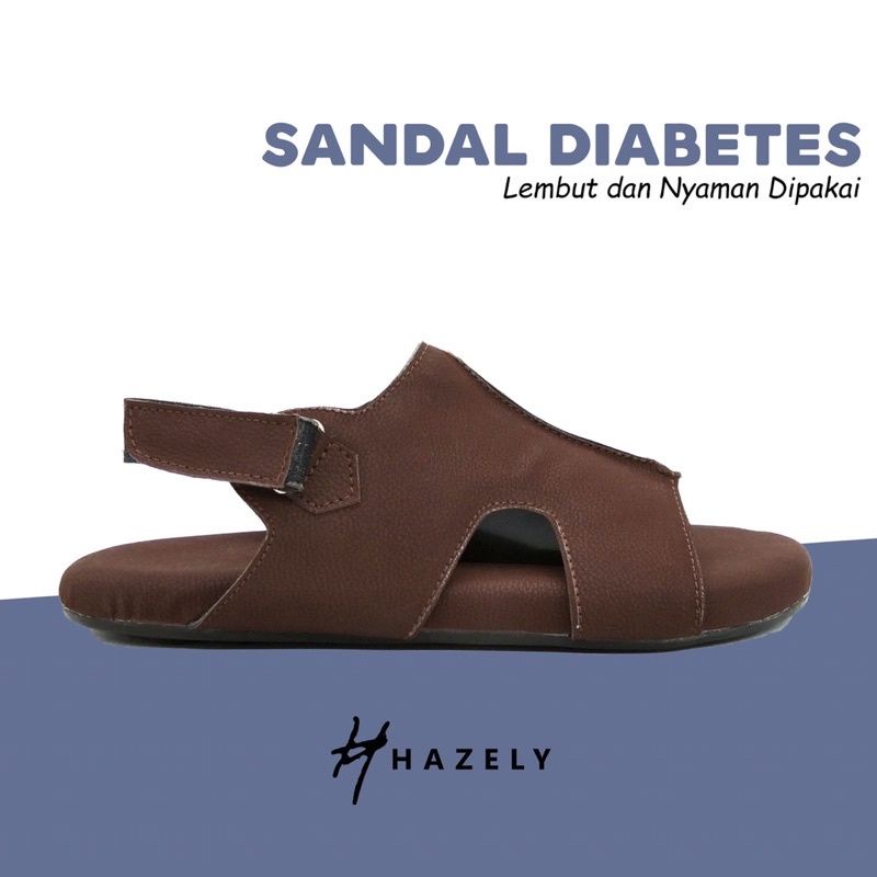 SANDAL DIABETES SUPER EMPUK..sandal kesehatan by Hazely