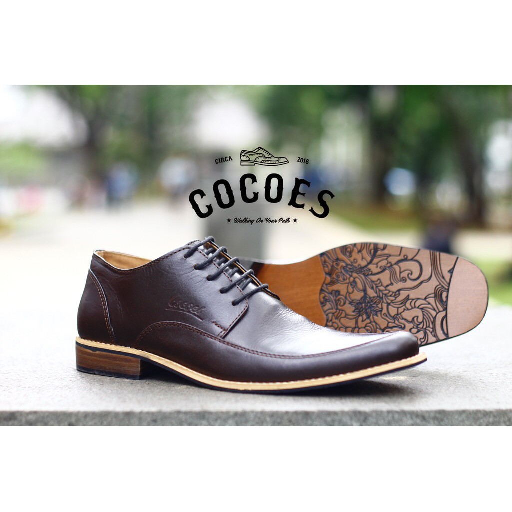 Sepatu pria pantofel cocoes stapler kulit ori handmade