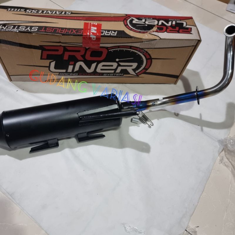 KNALPOT STANDAR RACING TSUGI TSUKIGI PRO LINER BEAT SCOOPY VARIO 110 LEHERAN BLUE