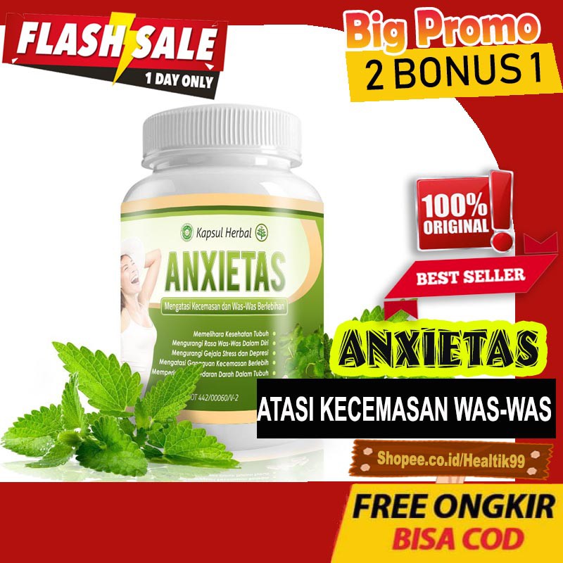 Obat Penenang Anxietas original - Obat Anti Stres & Depresi - Obat Anxietas Asli Herbal Original