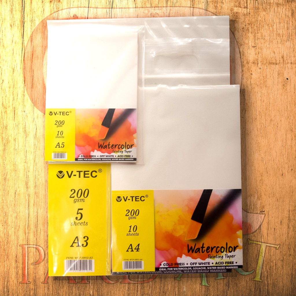 

V-Tec Watercolor Paper/Kertas Cat Air/Art Paper/200gsm