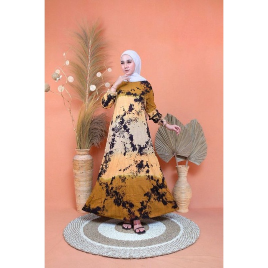 gamis rayon tie dye