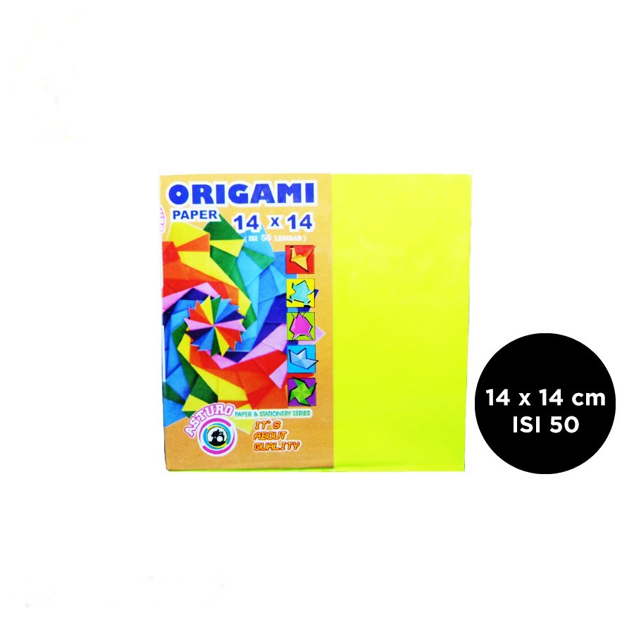 

Origami Kertas Lipat Asturo ukuran 14 x14cm 1 pak ( 50 lembar)