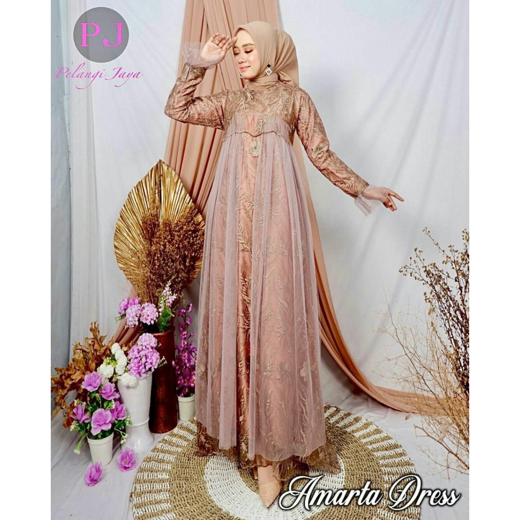 (COD) GAMIS DOUBLE TILE/ GAMIS/ GAMIS TERBARU/ GAMIS PESTA/ GAMIS TILE/ DRESS KONDANGAN/ BAJU KONDANGAN HANANIA KEBAYA MODREN