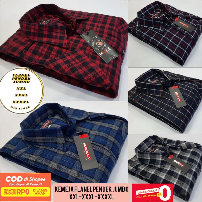 kemeja flanel lengan pendek jumbo pria xxl xxxl xxxxl kemeja flanel big size lengan pendek import flanel lengan pendek ukuran besar kemeja distro lengan pendek motif kotak terbaru