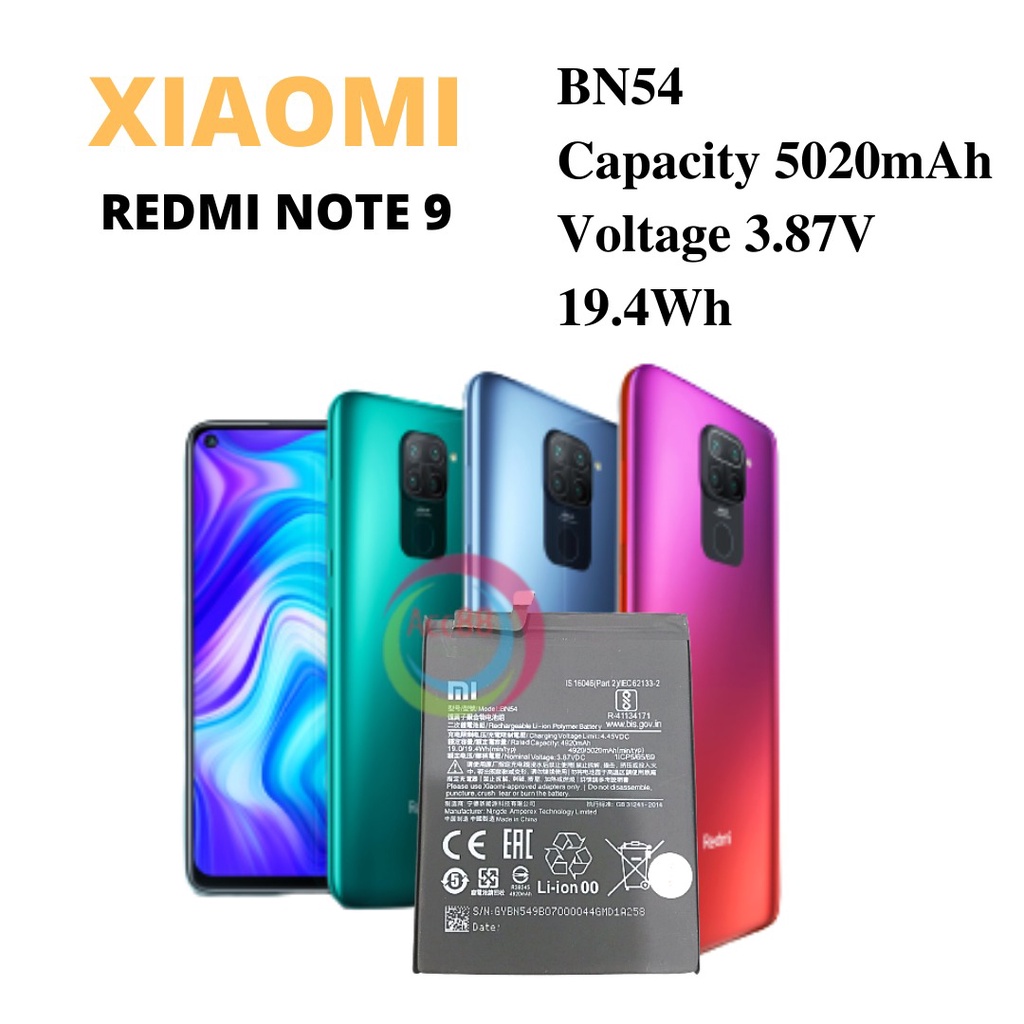 Batre Baterai Battery Original Redmi 9 / 9A / Note 9 BN54