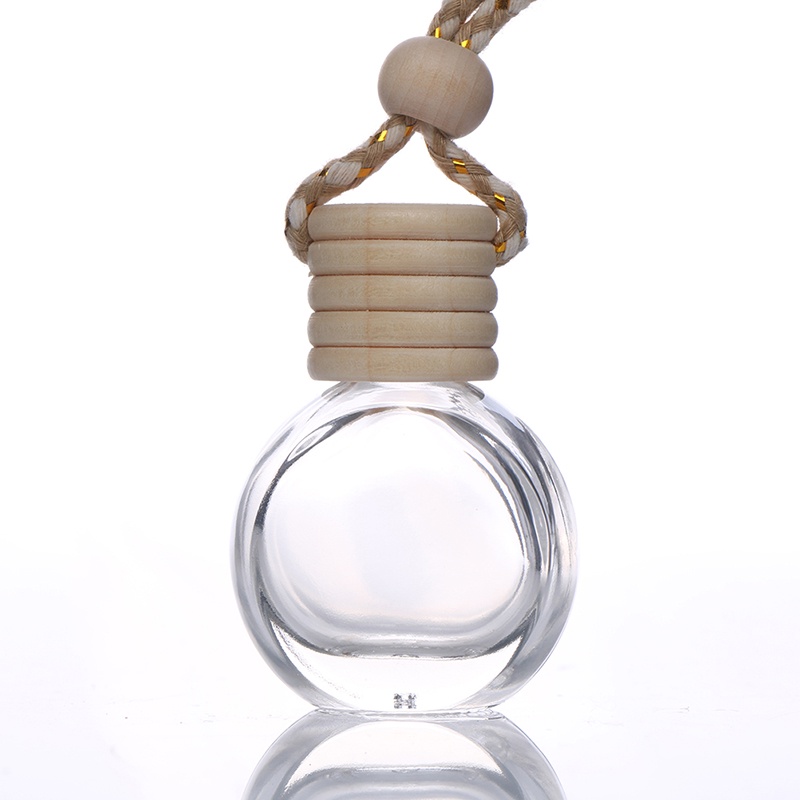 {LUCKID}1Pc Car 8ml hanging empty glass perfume bottles pendant car ornament