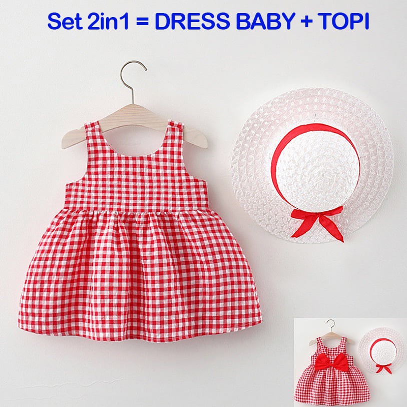 DRESS BABY DENGAN TOPI