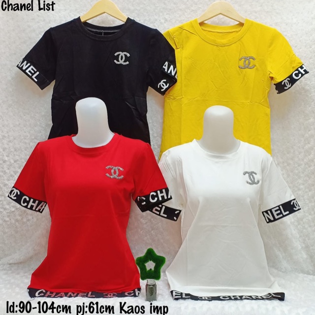 Kaos wanita / kaos wanita import / atasan chanel list / size XL