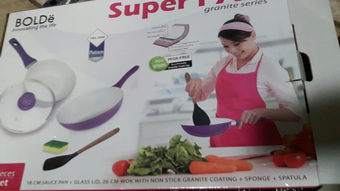 Bolde Super Pan Granite Set Purple 5pcs