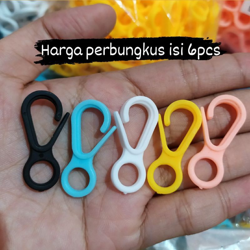 kokot lobster isi 6pcs / kait plastik murah / kokot masker