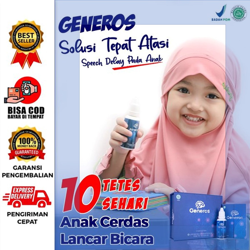 Generos - Suplemen Vitamin Otak Anak Untuk Speech Delay Terlambat Bicara