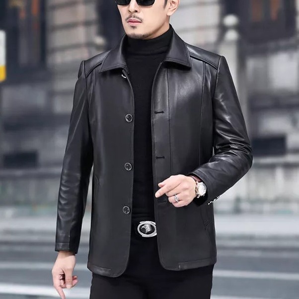 jaket kulit asli garut terbaru/ jaket kulit blazer pria 100% original jaket kulit jubah pria /jaket 