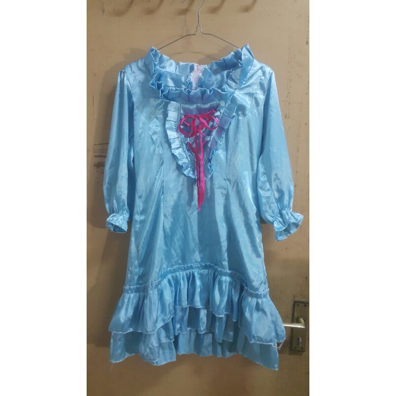 Kostum cosplay lolita biru inner Yoshino