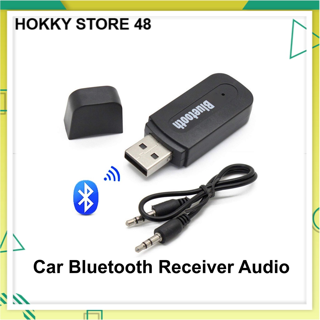 Bluetooth Wireless Audio Receiver Dongle Music Receiver AUX 3.5mm Bluetooth Receiver Type 301 Jack Audio Port 3.5mm Universal Bisa untuk sepiker mobil mode casan wirles poernya HS Hokky Store 48