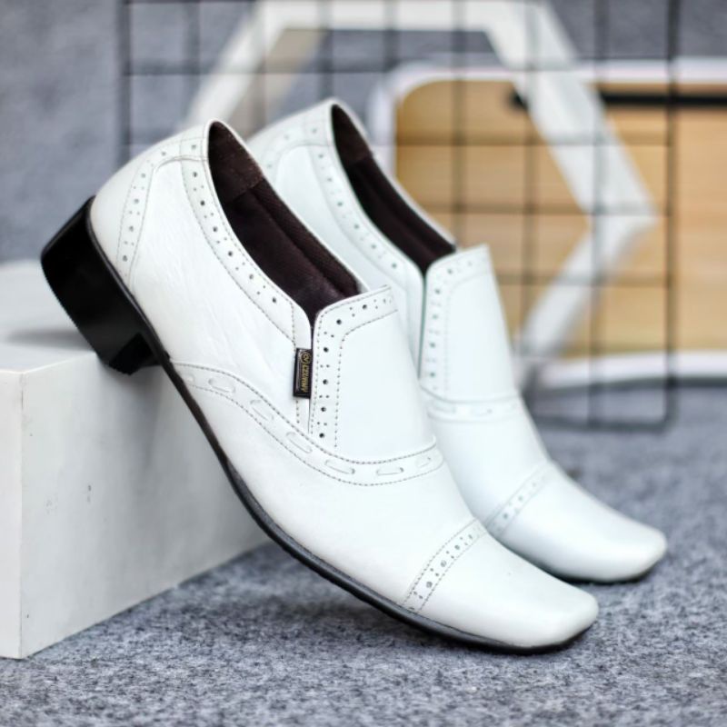 Sepatu Pantofel Pria Kulit Asli Original CEVANY CEVANY OPEX WHITE SERIES Sepatu Formal Original CEVA