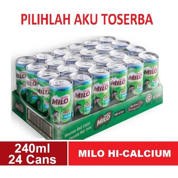 

SUSU MILO KALENG COKLAT ACTIVE GO HIGH CALCIUM - 240 ML ISI 24 CAN DC51C1215