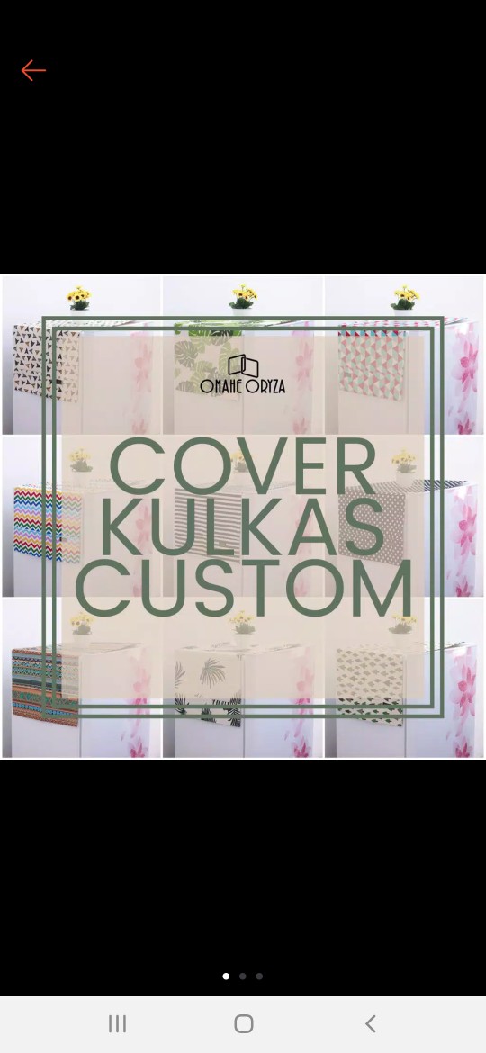 Cover Sarung Taplak Penutup Tutup Kulkas - Motif Twill Segitiga