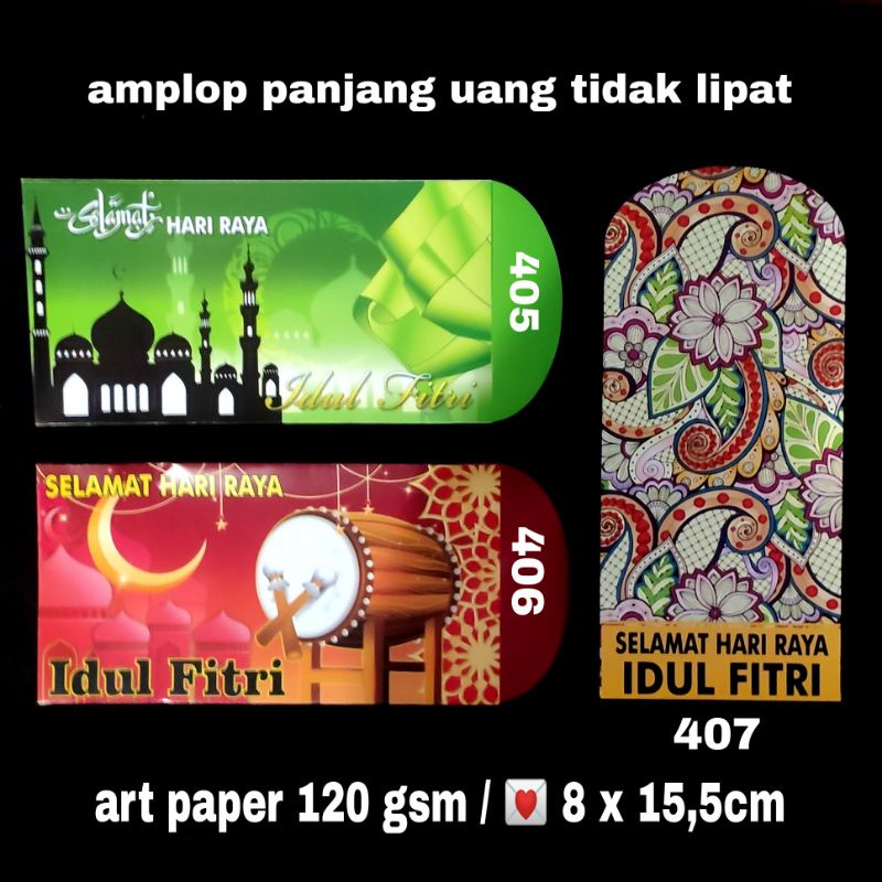 

amplop angpao lebaran panjang art paper seri idul Fitri