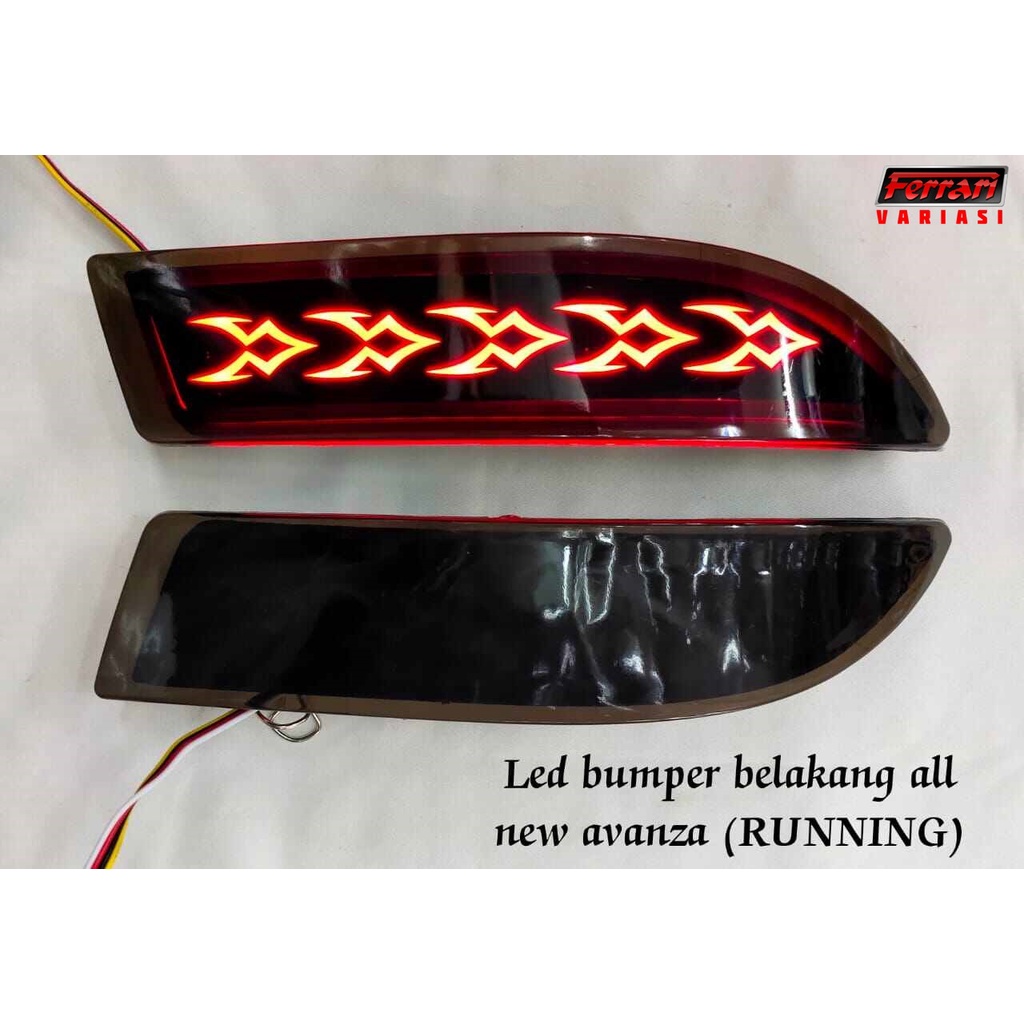 lampu bumper LED reflektor belakang mobil Avanza 2014 smoke flaming