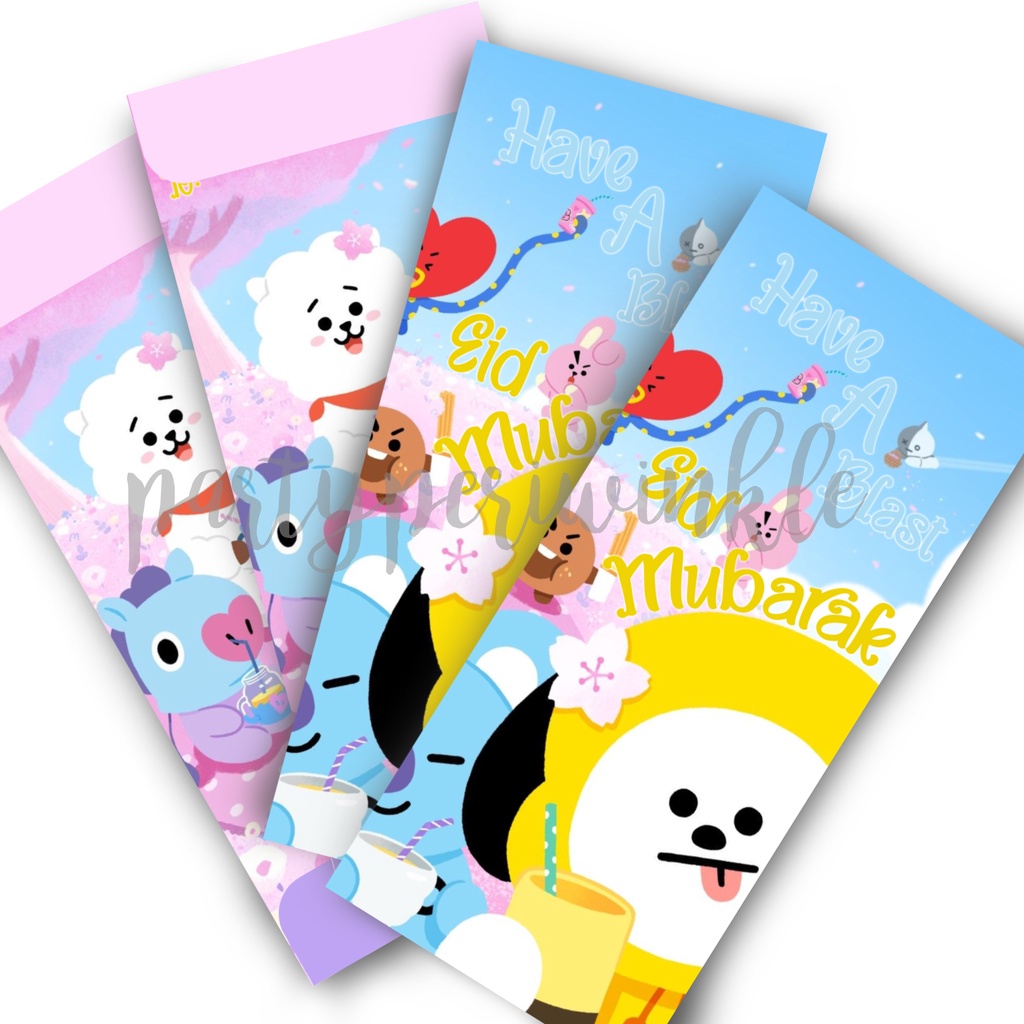 

Amplop Angpao Lebaran / Idul Fitri - BTS / BT21 Cute Pastel