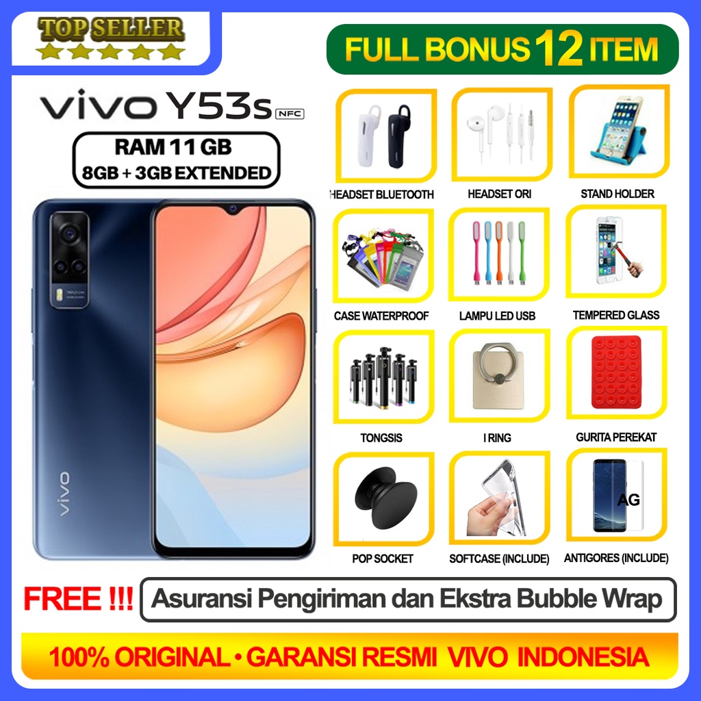 VIVO Y51 & Y53S 8/128 GB RAM 8GB ROM 128GB GARANSI RESMI