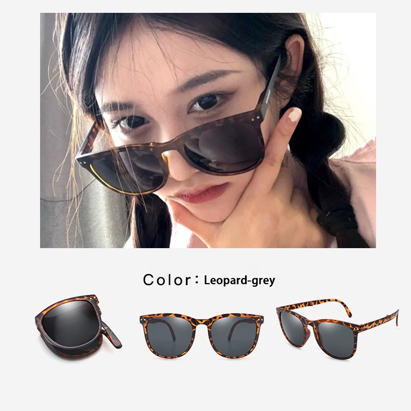 COD☀️Kacamata Hitam Terbaru 2023 INS Bisa Di Lipat Korea Sunglasses Pelindung Anti-UV400 Wanita Pria Kaca mata Ringan Fashion Murah Import Ready Stock