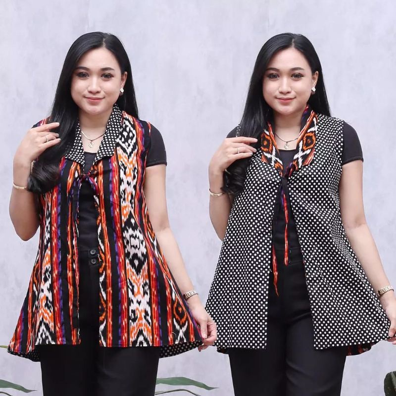 maw_arbatik OUTER BATIK WANITA/VEST BOLAK BALIK/ROMPI BATIK