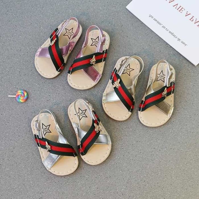 SANDAL ANAK GUCCI - 24- Merah Muda q4