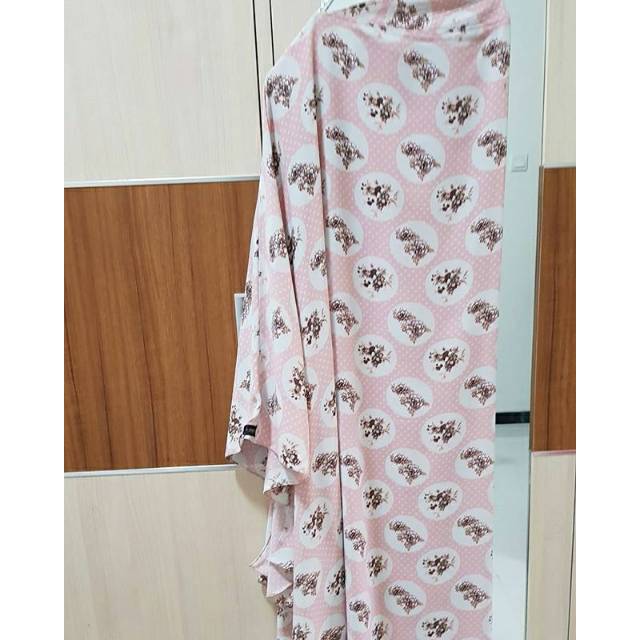 ❌❌SOLD❌❌ Preloved khimar salamah batik by kanaya boutique warna baby pink